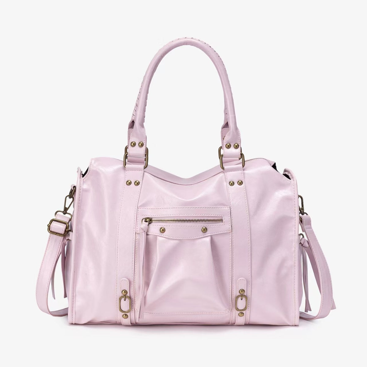 sac-bandoulière-rose-femme-rivets-or-style-Y2K-zanawest