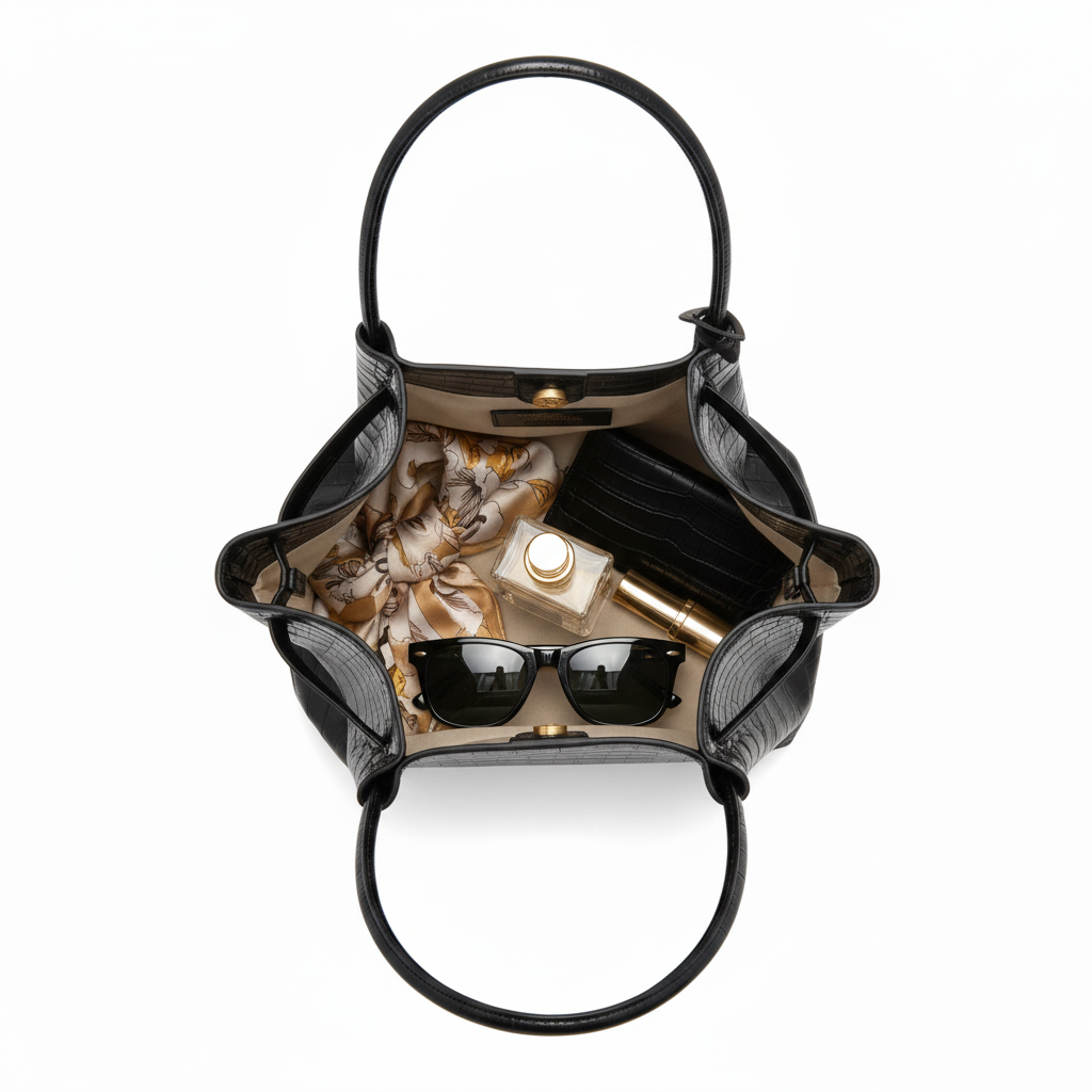 Sac Cabas en Cuir Souple – Noir | Zana West