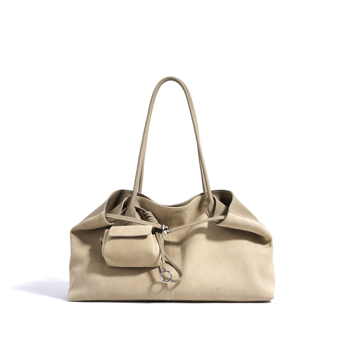 Sac cabas femme en cuir nubuck véritable – porté épaule