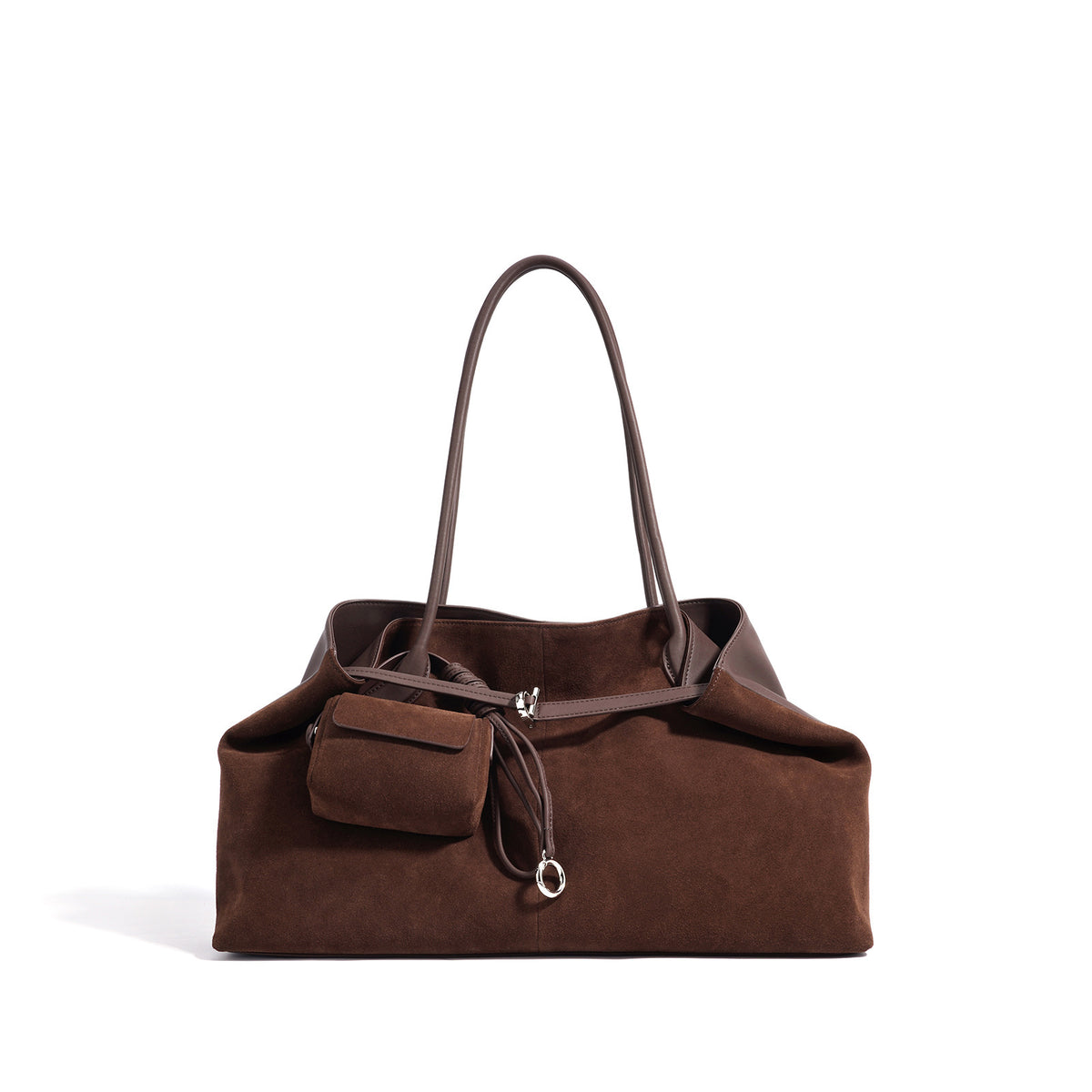 Sac cabas femme en cuir nubuck véritable – porté épaule