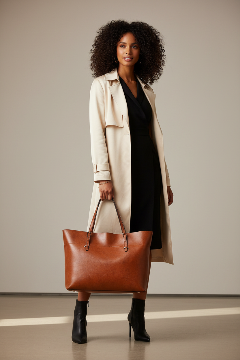Lifestyle Zana West – Sac cuir cognac