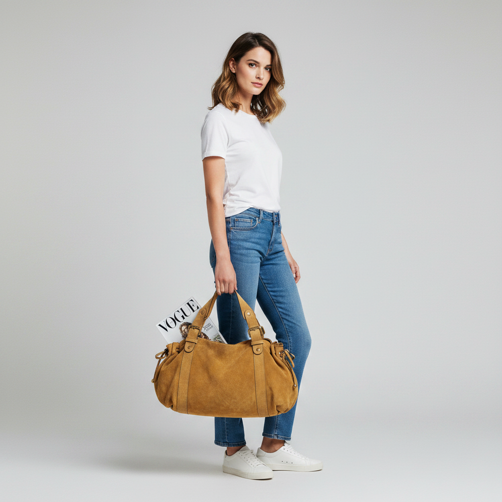 Sac Cabas Vintage Femme | Grand Format | Style Rétro Chic – Zana West