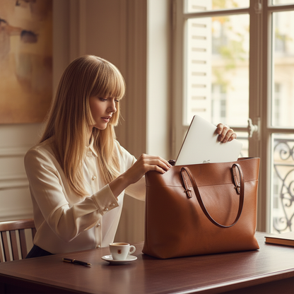 Sac cuir camel 