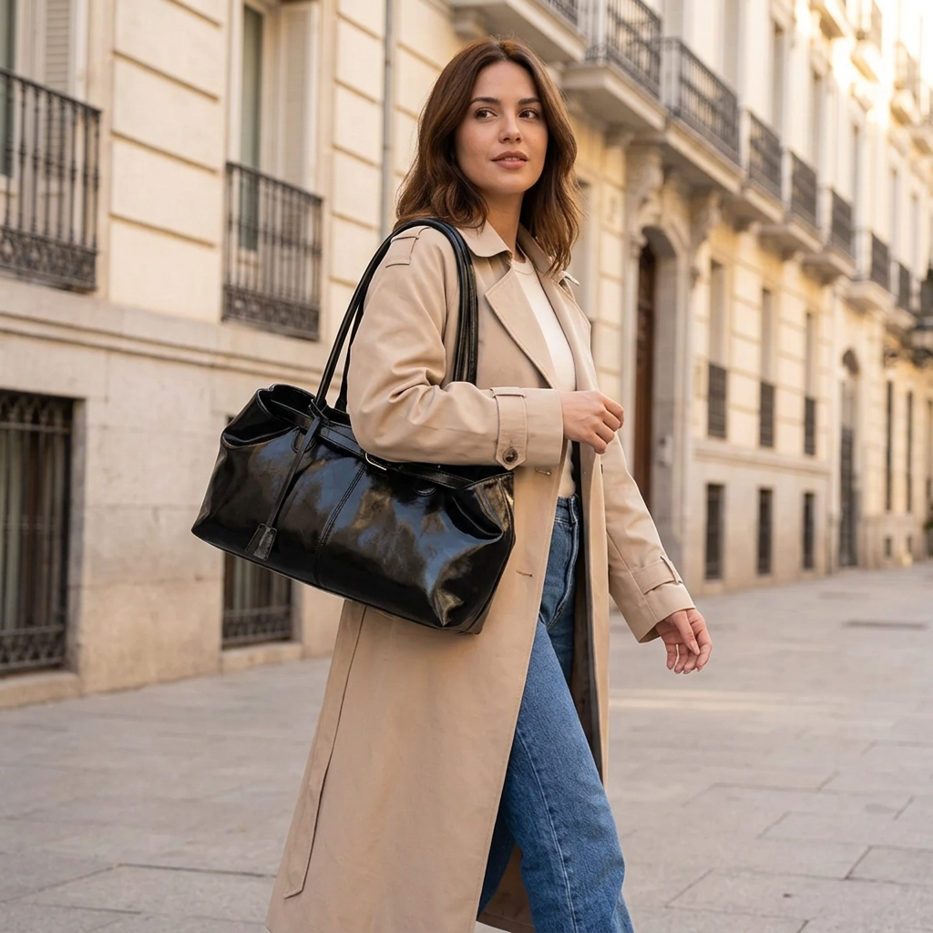 Sac à main porté épaule – Effet patiné rétro