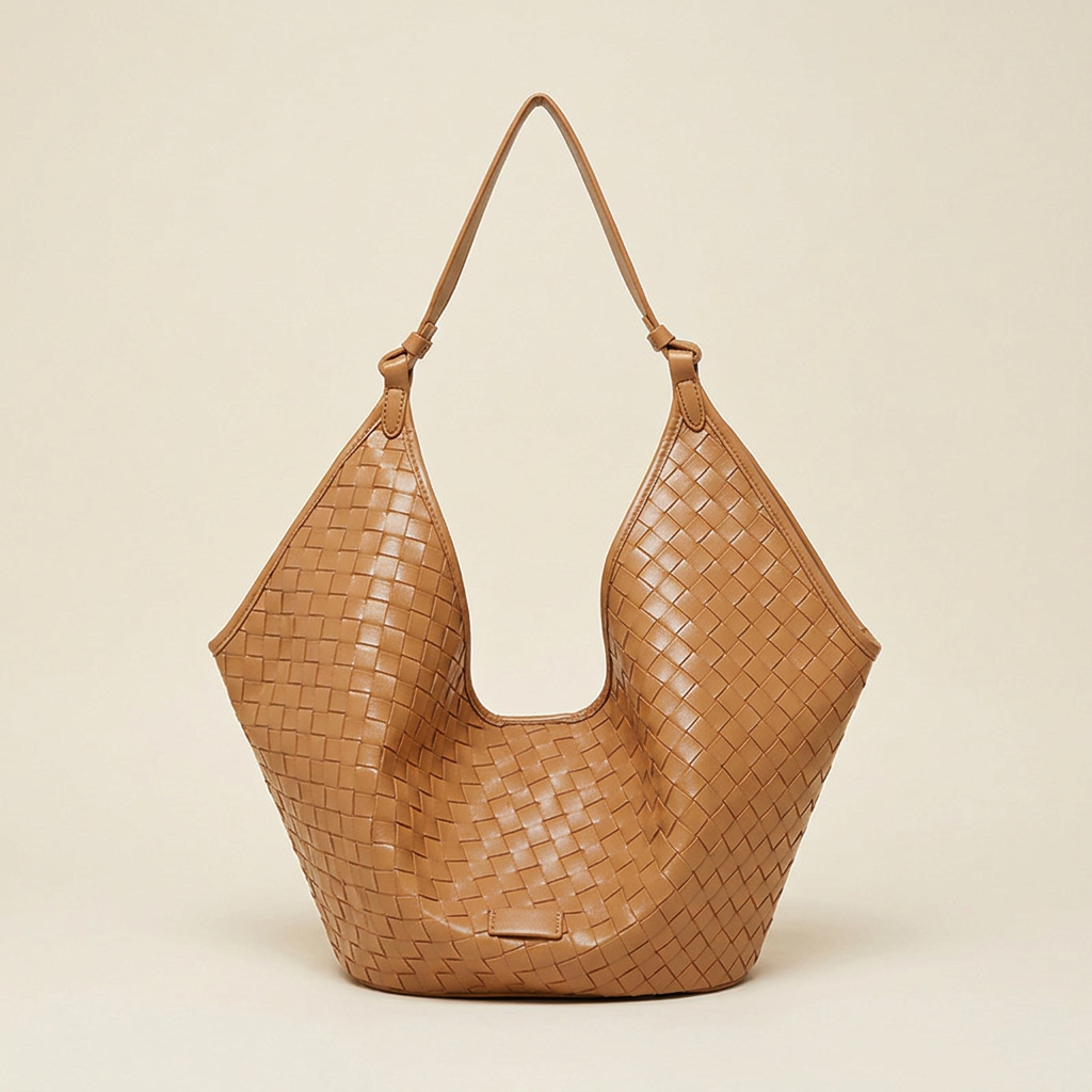 Sac Alba camel sur fond ivoire uni