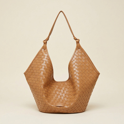 Sac Alba camel sur fond ivoire uni