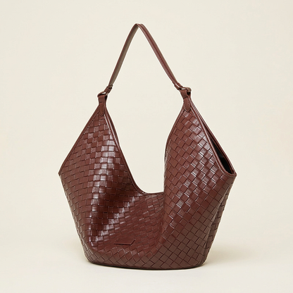 Sac Alba marron sur fond ivoire uni