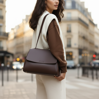 Sac Bandoulière Cuir Véritable – Grand Format | Zana West