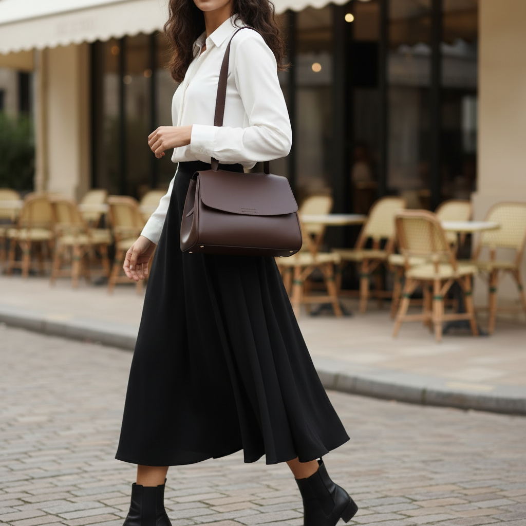 Sac Bandoulière Cuir Véritable – Grand Format | Zana West