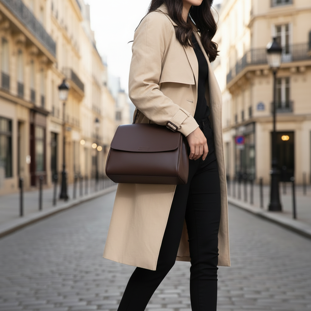 Sac Bandoulière Cuir Véritable – Grand Format | Zana West