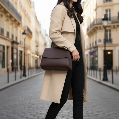 Sac Bandoulière Cuir Véritable – Grand Format | Zana West
