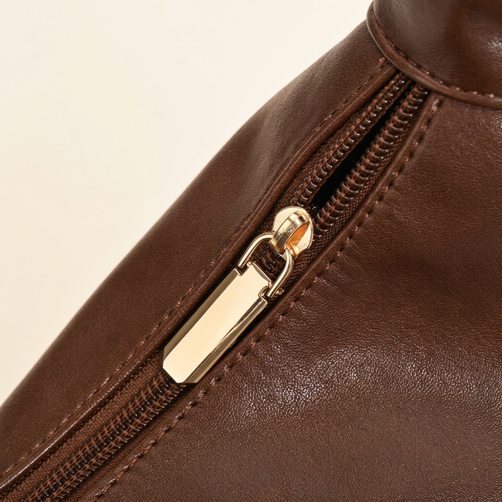 Détail de la fermeture zippée