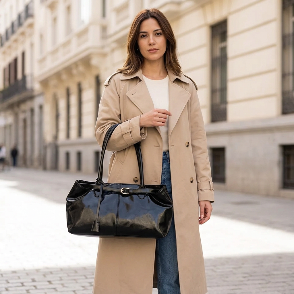 Sac à main porté épaule – Effet patiné rétro