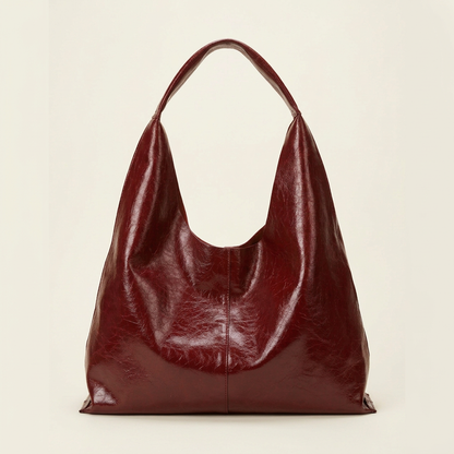 Sac cuir bandoulière rouge vin carré