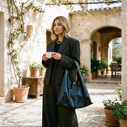 Sac cuir bandoulière femme, grand format | Alma
