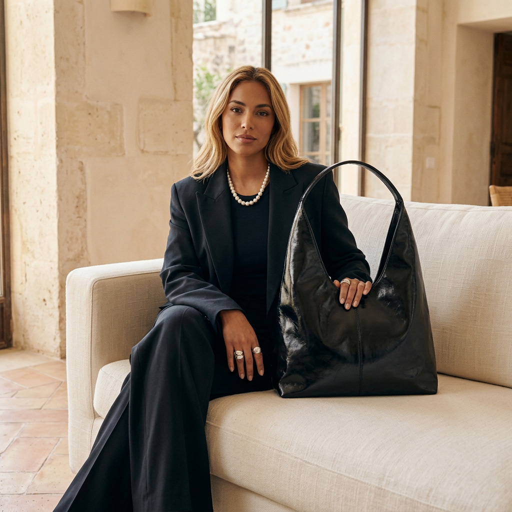 Sac cuir bandoulière femme, grand format | Alma
