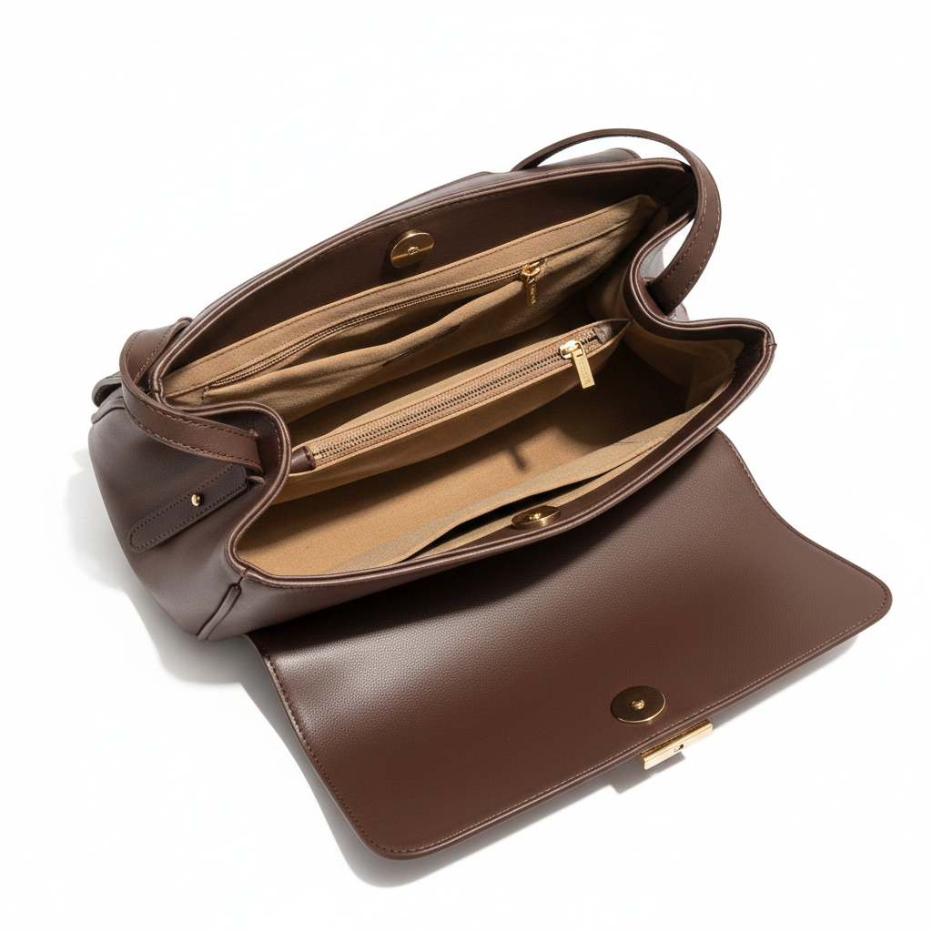 Intérieur Sac Cuir Zana West – Vue Détail