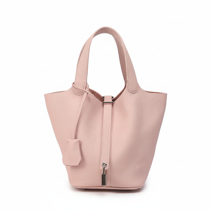 Sac seau blush cadenas doré même position