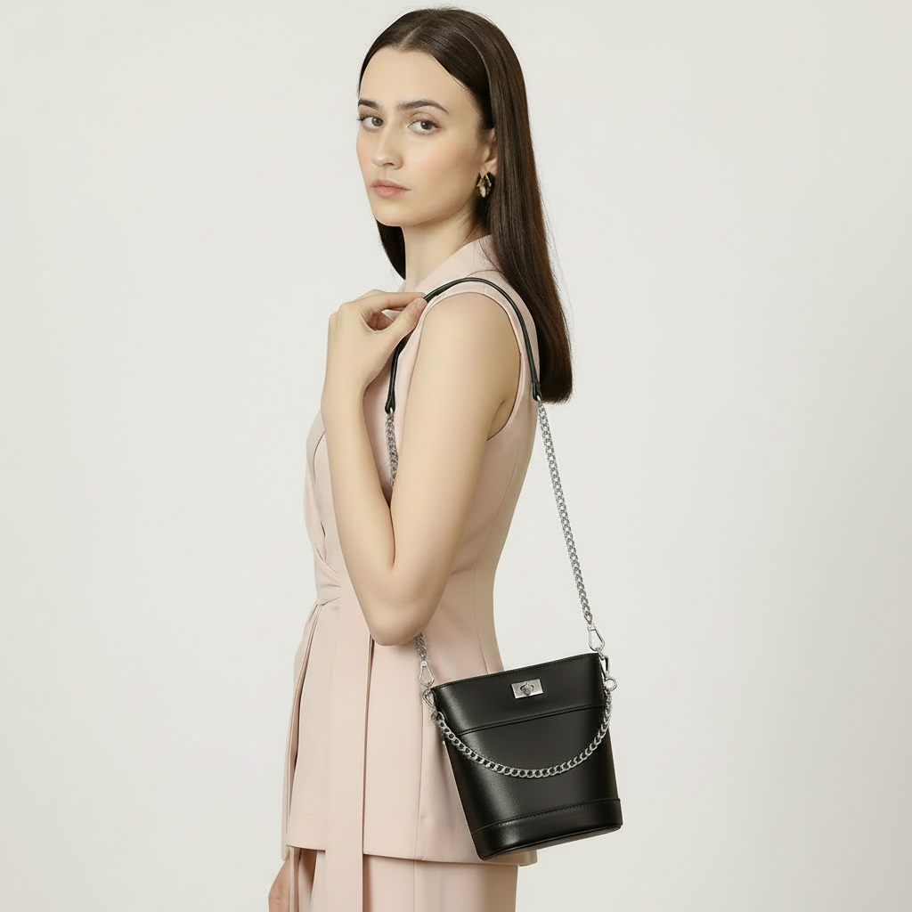 Sac Seau Noir Studio Blanc Pur