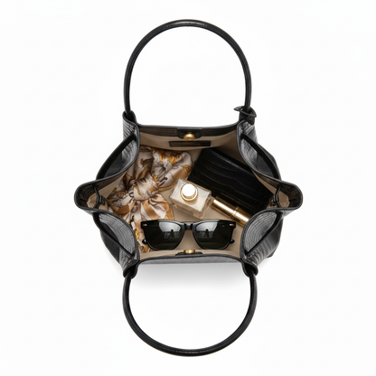 Sac Cabas en Cuir Souple – Noir | Zana West