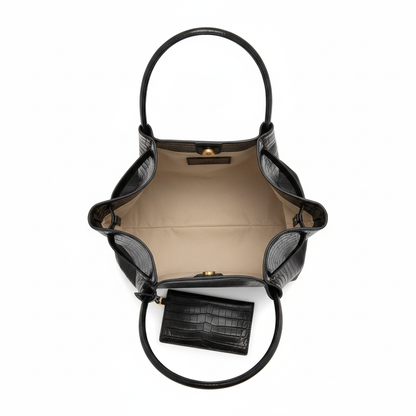 Sac Cabas en Cuir Souple – Noir | Zana West