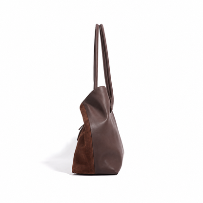 Vue de profil du sac au format carré