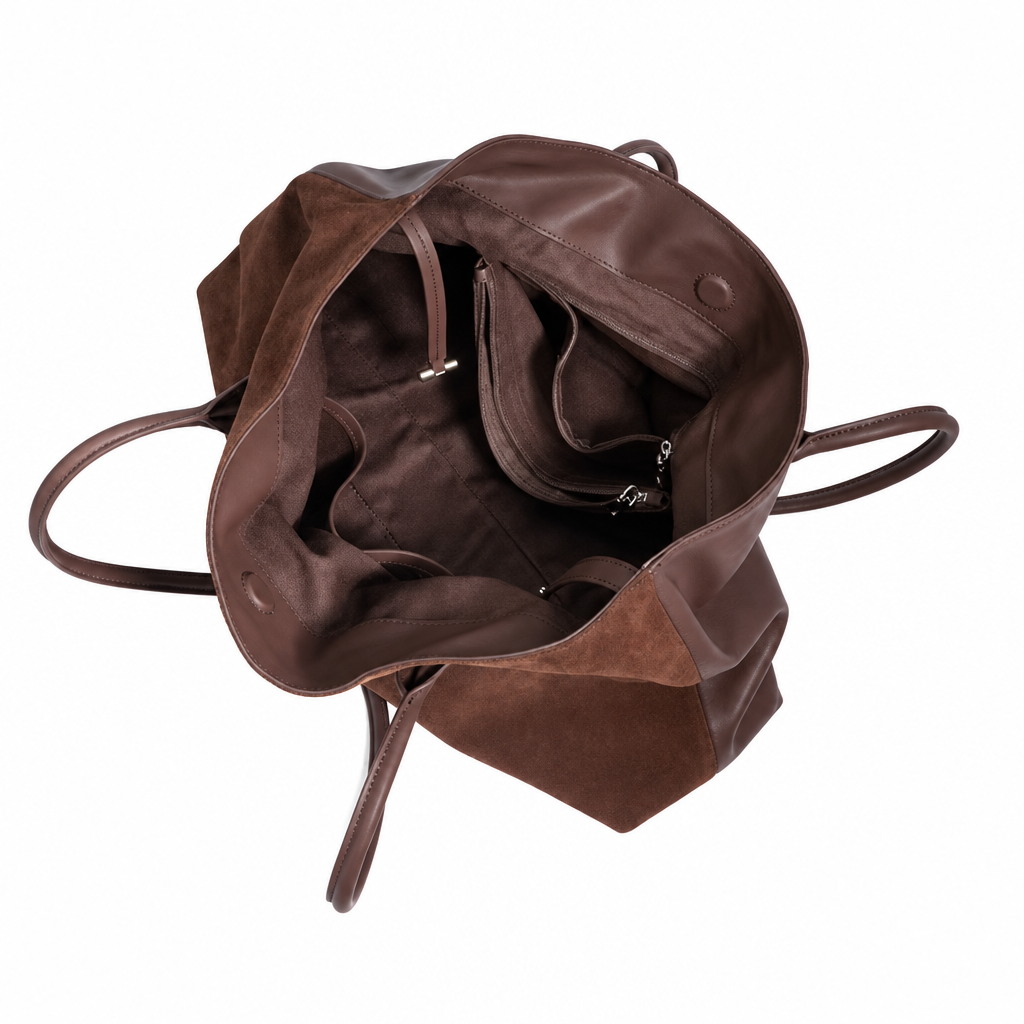 Vue intérieure du sac au format carré